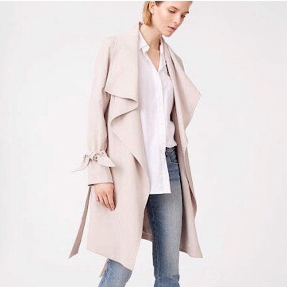Club Monaco Ellayne Trench Coat in Cream Color